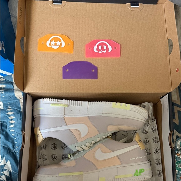 Nike Shoes - Nike Air Force 1 limited edition Low-Top Sneakers — White, Pink, Cream, Yellow